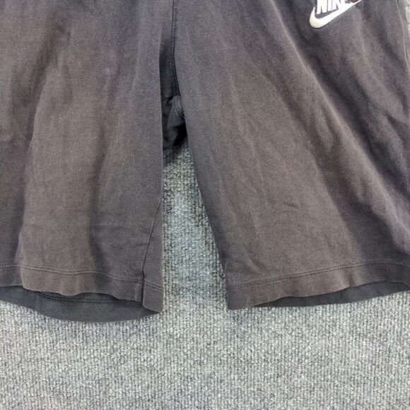 Nike Boys Sweat Shorts Black Size L Cotton Slash Pockets Embroidered Swoosh - Picture 7 of 12